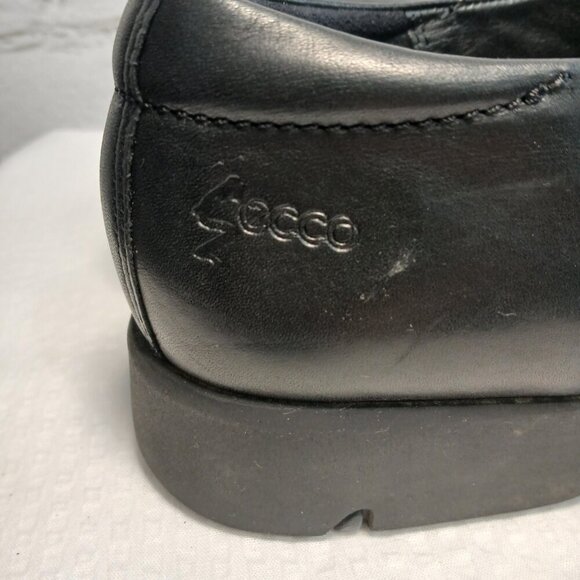 WOMENS ECCO BLACK LEATHER LOAFER WITH MONK STRAP COMFORT SHOE SIZE 40/US9 - Picture 9 of 11